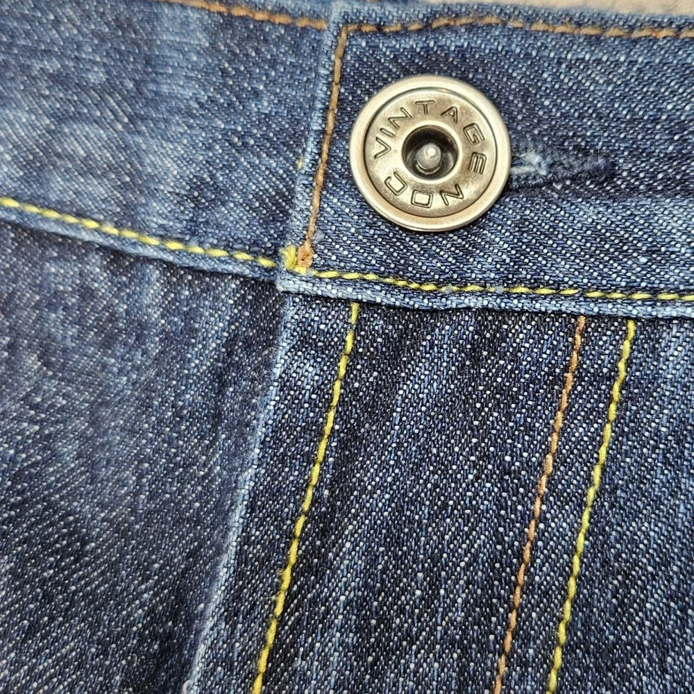 Vintage Don Baggy Jeans‎ Mens 34x32 Dark Wash Wide Leg Y2K Streetwear Distressed